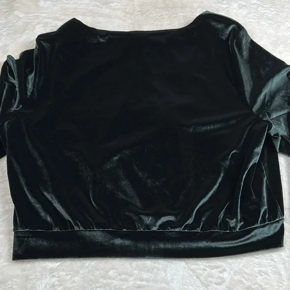 PINK Victoria's Secret Black Velvet Cropped Coat - Picture 13 of 13